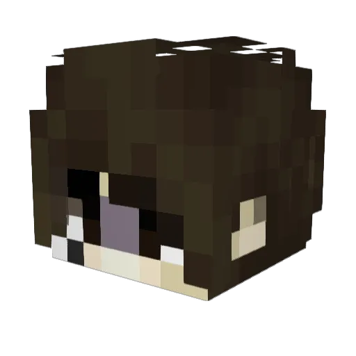Crimmple Minecraft avatar head, 3D render