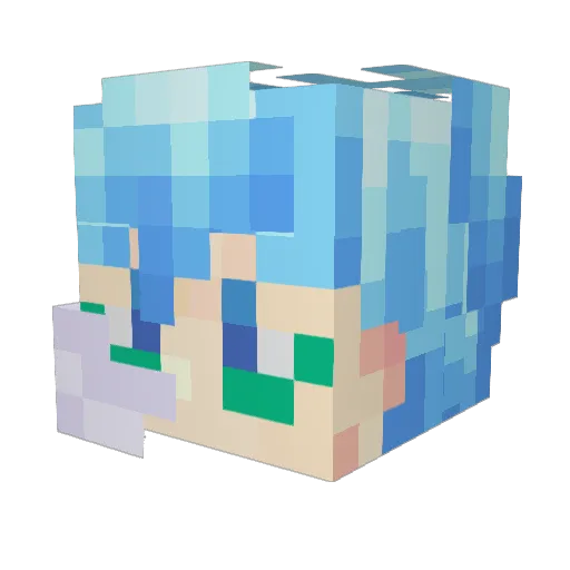 Crimmy67 Minecraft avatar head, 3D render