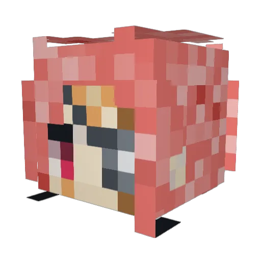 Crimmy977 Minecraft avatar head, 3D render