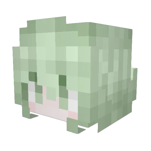 CrimmyMeow Minecraft avatar head, 3D render