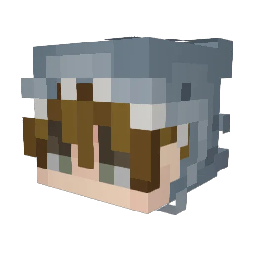 CrimsicXD Minecraft avatar head, 3D render