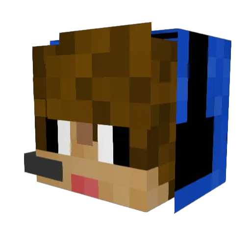 Crimsinz Minecraft avatar head, 3D render