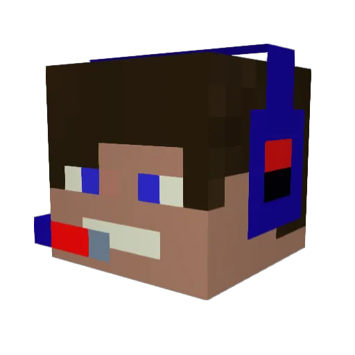 Crimson2003 Minecraft avatar head, 3D render