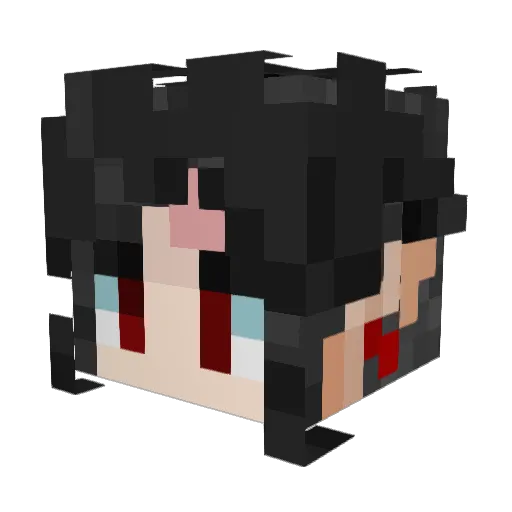 Crimson22Dragon Minecraft avatar head, 3D render