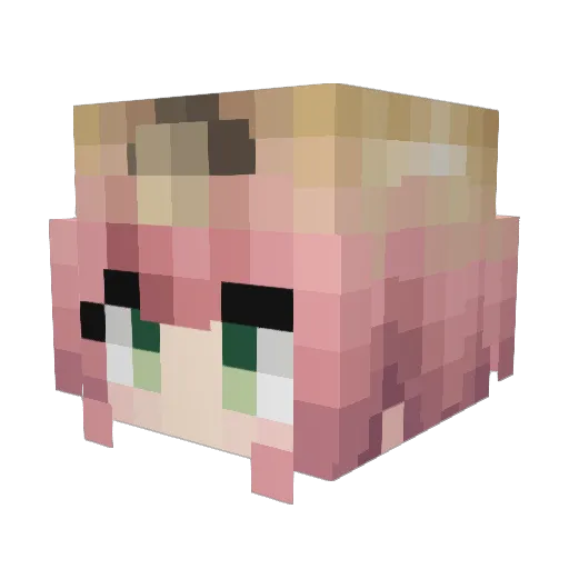 Crimson391 Minecraft avatar head, 3D render