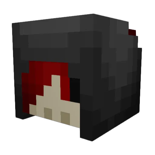 Crimson605 Minecraft avatar head, 3D render