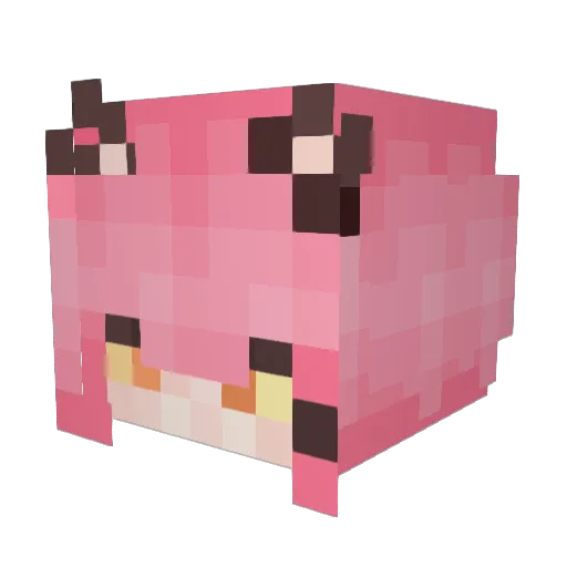 Crimson83 Minecraft avatar head, 3D render