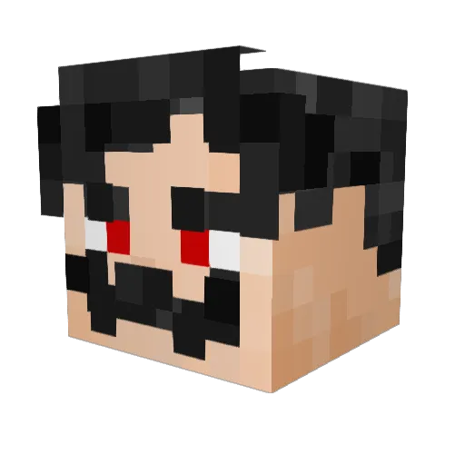 CrimsonChicken Minecraft avatar head, 3D render