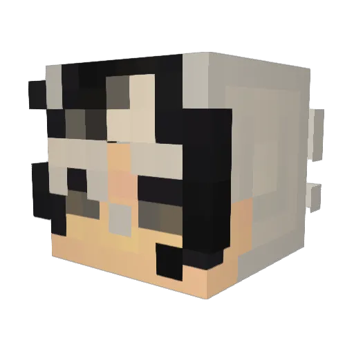 CrimsonCircus5 Minecraft avatar head, 3D render