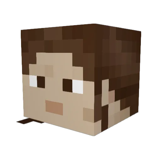 CrimsonCloak1345 Minecraft avatar head, 3D render