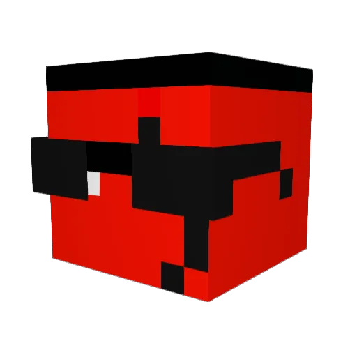 CrimsonCold Minecraft avatar head, 3D render