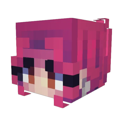 CrimsonCorpse_ Minecraft avatar head, 3D render