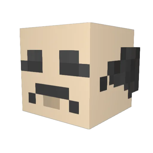 CrimsonCrusher Minecraft avatar head, 3D render