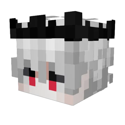 CrimsonD0lphin Minecraft avatar head, 3D render