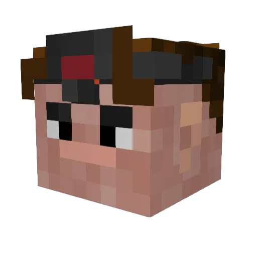 CrimsonDastard Minecraft avatar head, 3D render