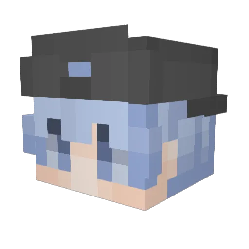 CrimsonDuels Minecraft avatar head, 3D render