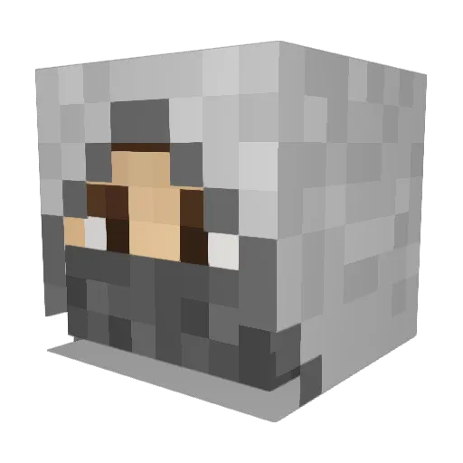 CrimsonFireCF Minecraft avatar head, 3D render