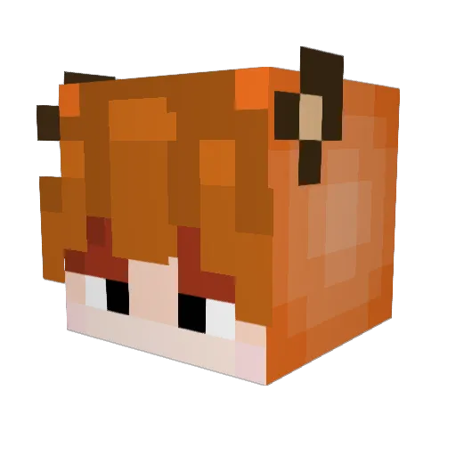 CrimsonFoxDemon Minecraft avatar head, 3D render
