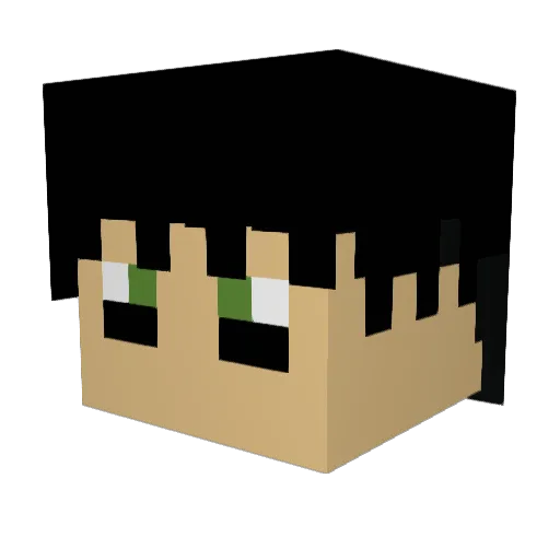 CrimsonGlow Minecraft avatar head, 3D render