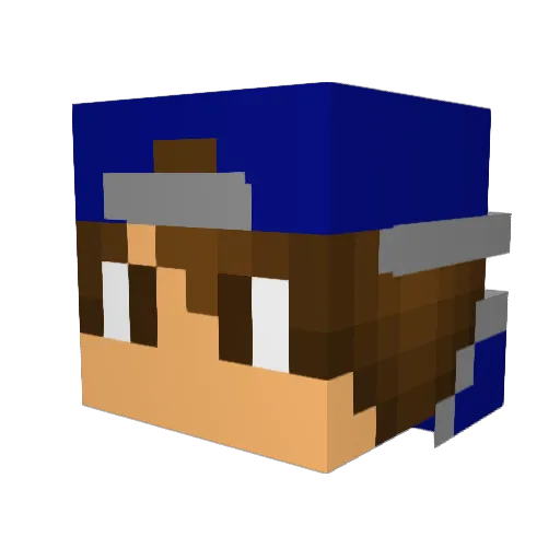 CrimsonHelios Minecraft avatar head, 3D render