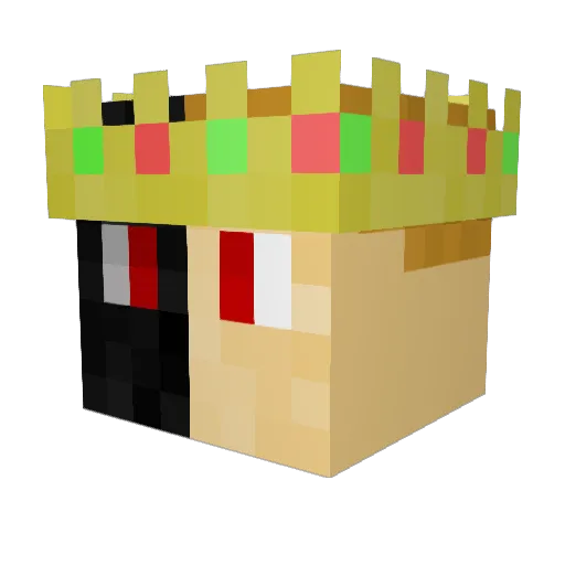 CrimsonIcons Minecraft avatar head, 3D render