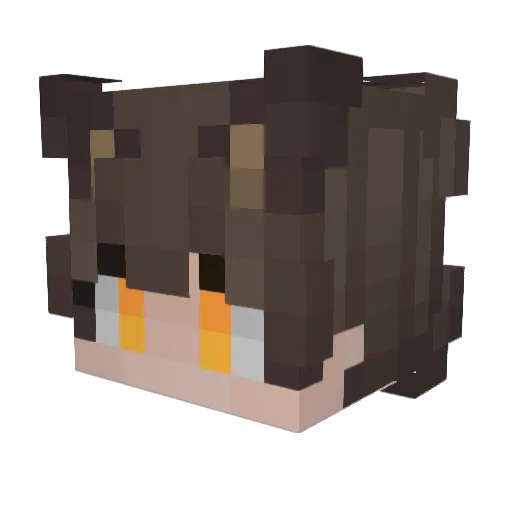 CrimsonKazzle Minecraft avatar head, 3D render