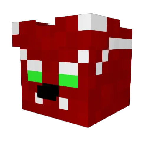 CrimsonKurai Minecraft avatar head, 3D render