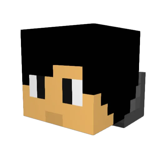 CrimsonMC Minecraft avatar head, 3D render