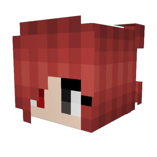 CrimsonMoon Minecraft avatar head, 3D render