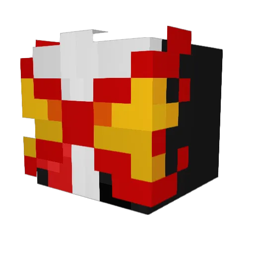 CrimsonMusashi Minecraft avatar head, 3D render