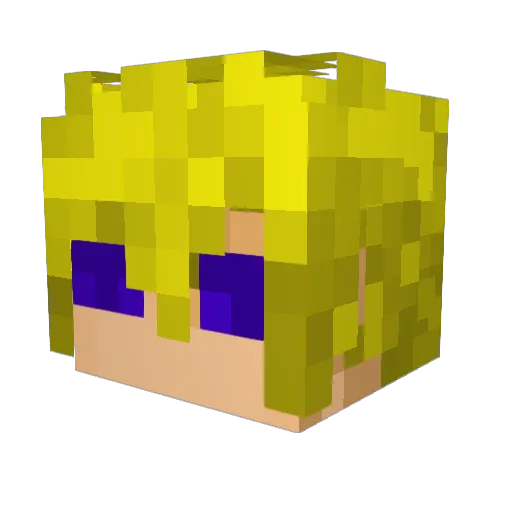CrimsonRoyal Minecraft avatar head, 3D render