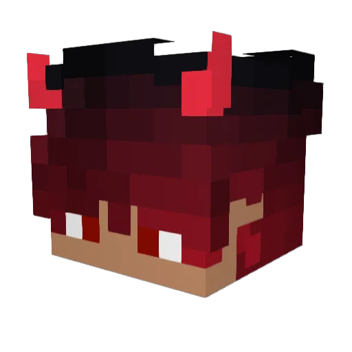 CrimsonShadow03 Minecraft avatar head, 3D render