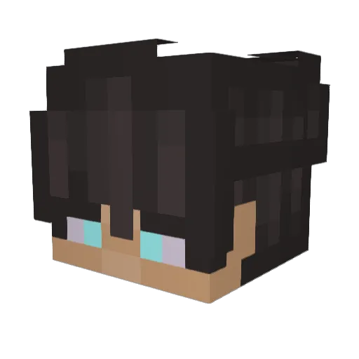 CrimsonSphere Minecraft avatar head, 3D render