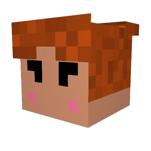 CrimsonStalin Minecraft avatar head, 3D render