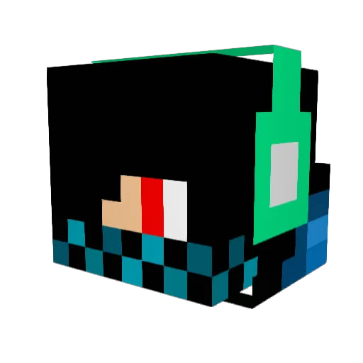 CrimsonStarBlaze Minecraft avatar head, 3D render