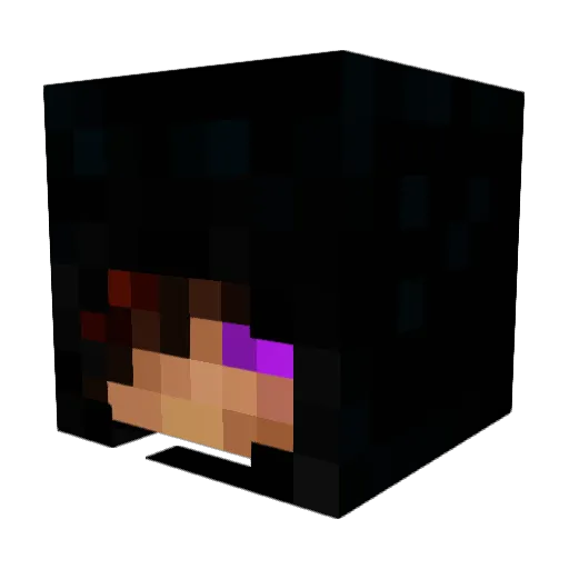 CrimsonTeaAddict Minecraft avatar head, 3D render