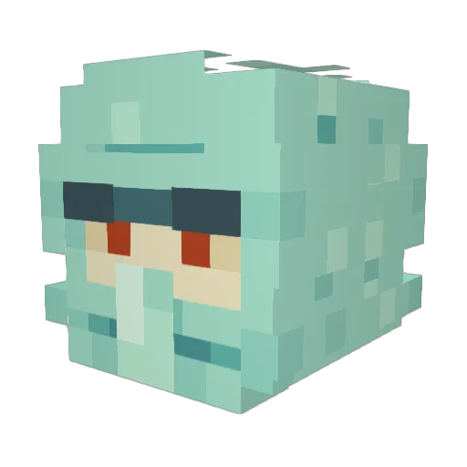 CrimsonTheII Minecraft avatar head, 3D render