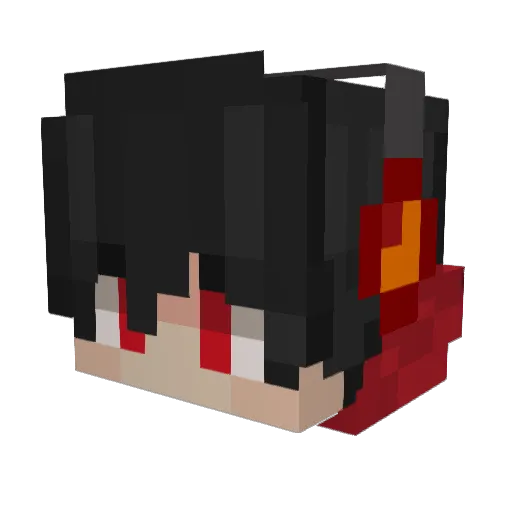 CrimsonZ2 Minecraft avatar head, 3D render