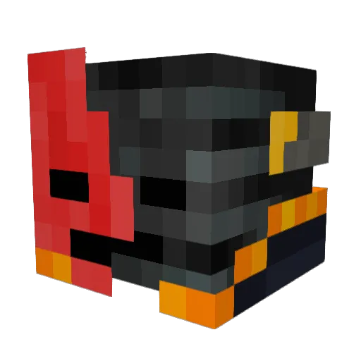 Crimson_Ninja Minecraft avatar head, 3D render