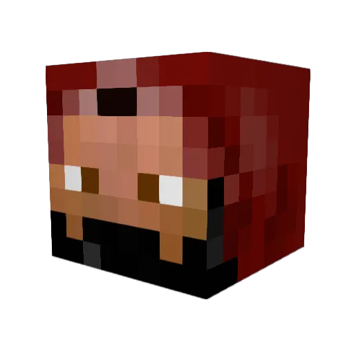 Crimson_Origin Minecraft avatar head, 3D render