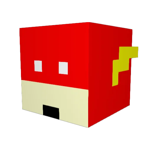 Crimson_Sabre Minecraft avatar head, 3D render