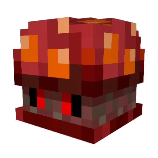 Crimson_Shroom Minecraft avatar head, 3D render