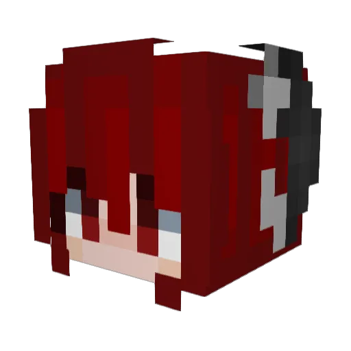 Crimson_Starr Minecraft avatar head, 3D render