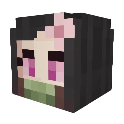 Crimsonbliitz Minecraft avatar head, 3D render