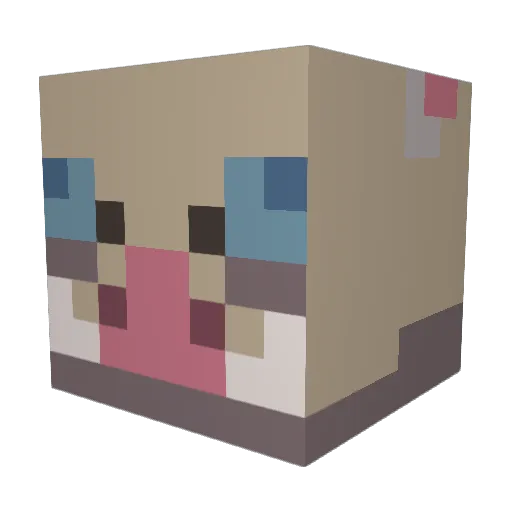 Crimsondj Minecraft avatar head, 3D render