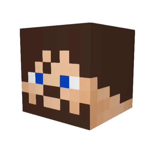 Crimsonking108 Minecraft avatar head, 3D render