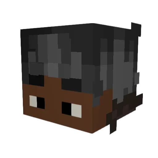 CrimsonsRed Minecraft avatar head, 3D render
