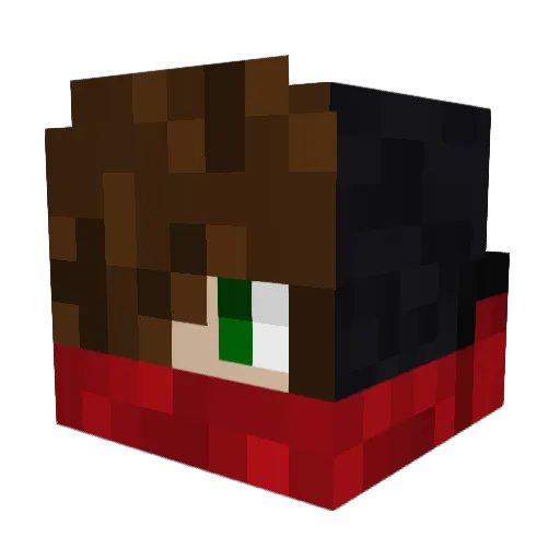 Crimsonshadow16 Minecraft avatar head, 3D render