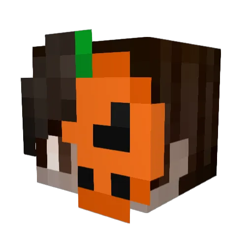 Crimszs Minecraft avatar head, 3D render