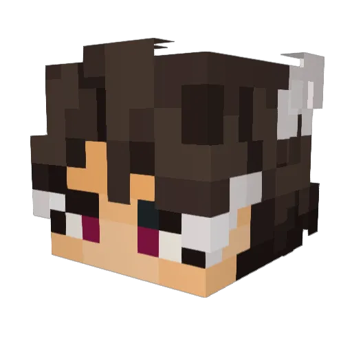 Crimzery Minecraft avatar head, 3D render